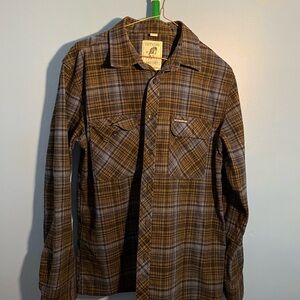 Brixton blue and yellow Plaid Button-Up Shirt